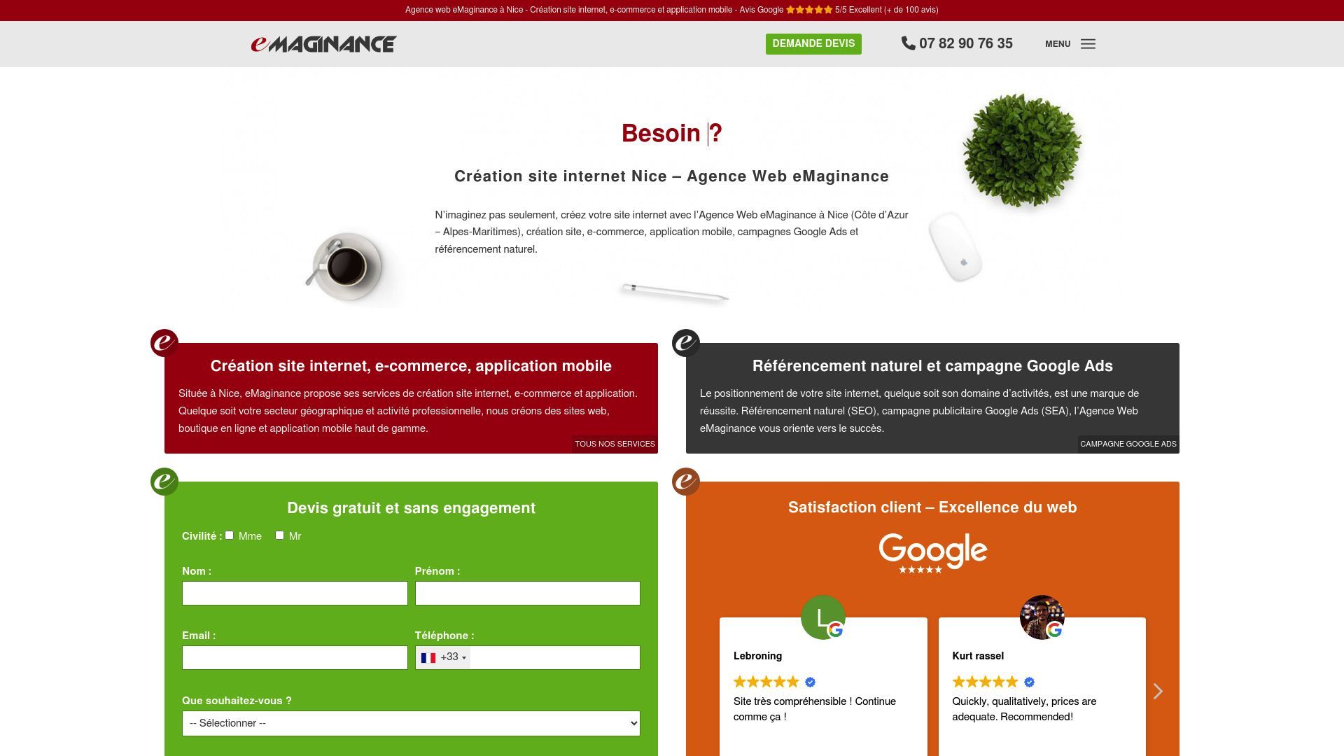 agence de création de sites web