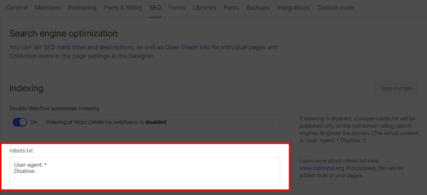 indexer son site web