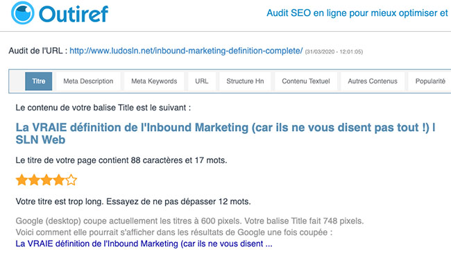 audit gratuit seo