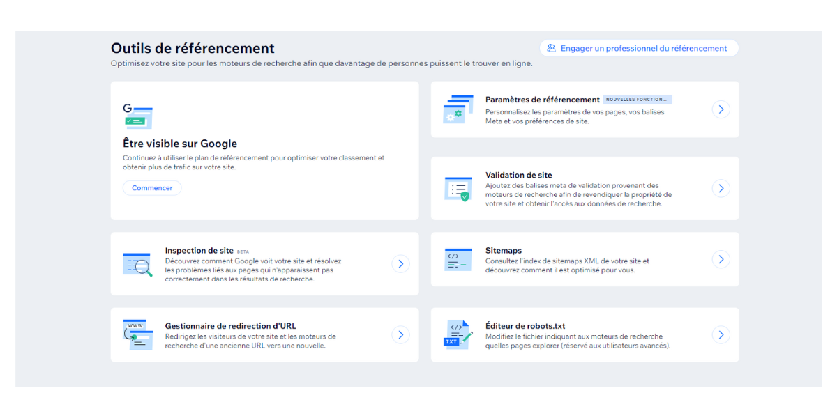 wix et referencement